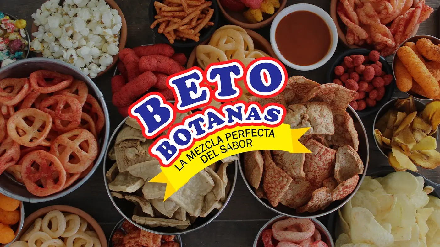 Tienda en línea de Beto Botanas mostrando su catálogo de producto