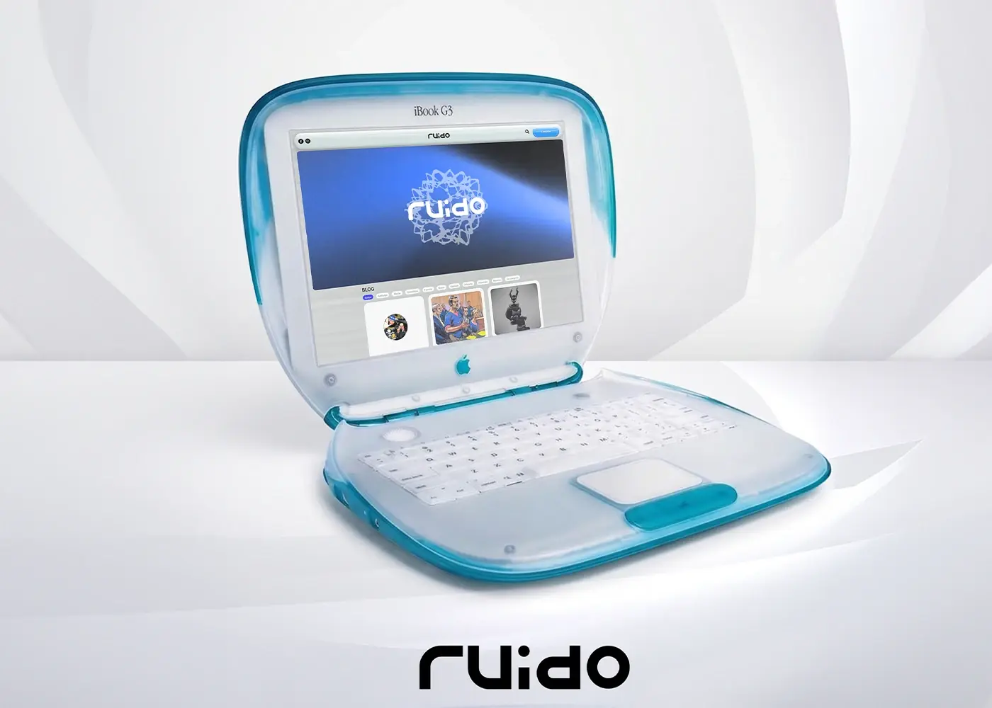 Rediseño de Revista Ruido con estética Frutiger Aero