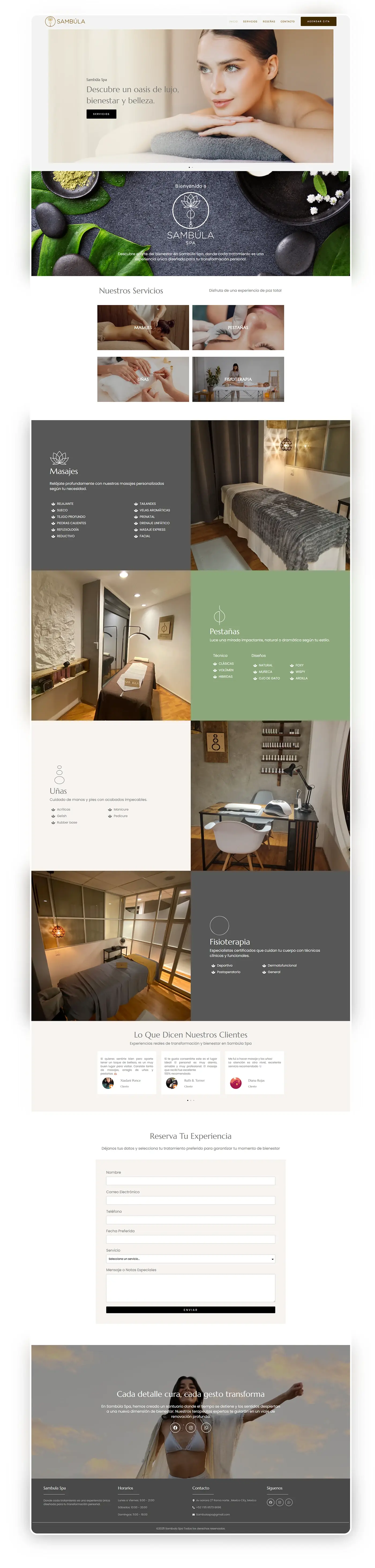 Landing page de Sambula Spa en Roma Norte — vista 2